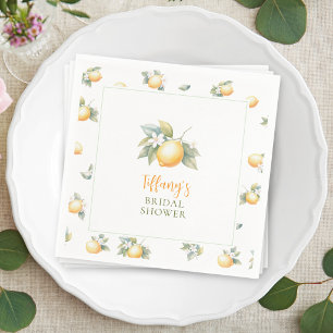 She Found Her Main Squeeze Lemon Bridal Shower Napkins