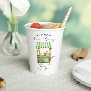 She Found Her Main Squeeze Lemon Bridal Shower Paper Cups