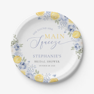She Found Her Main Squeeze Lemon Bridal Shower Paper Plates
