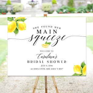 She Found Her Main Squeeze Lemon Bridal Shower Sig Foam Board