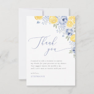She Found Her Main Squeeze Lemon Bridal Shower Thank You Card