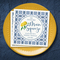 She Found Her Main Squeeze Lemon Italian Blue Tile