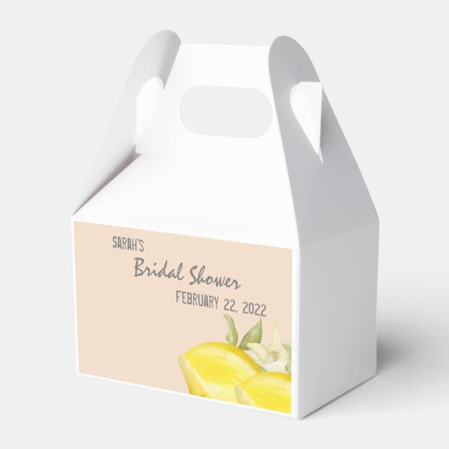 She Found Her Main Squeeze, Lemon Theme  Favor Boxes (Front Side)