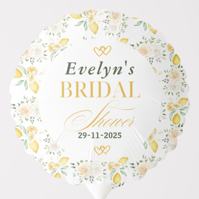 She Found Her Main Squeeze Lemons Bridal Shower  Balloon (Front)