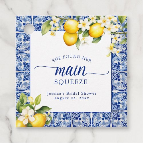 She Found Her Main Squeeze Lemons Bridal Shower Favor Tags