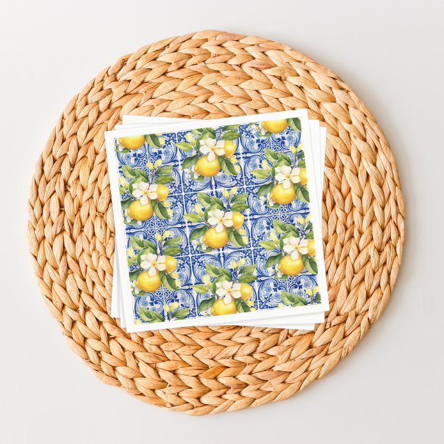 She Found Her Main Squeeze Lemons Bridal Shower Napkins (Creator Uploaded)