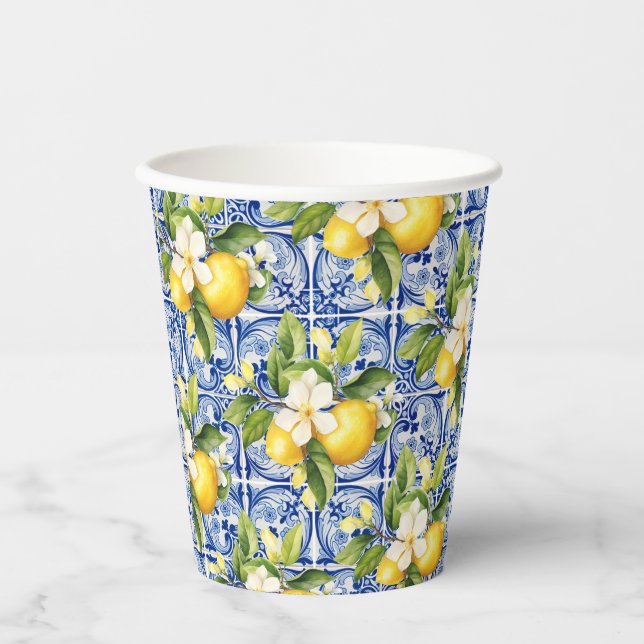 She Found Her Main Squeeze Lemons Bridal Shower Paper Cups (Front)