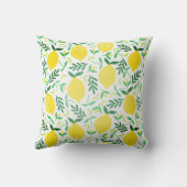 She Found Her Main Squeeze Lemons Bridal Shower Throw Pillow (Back)