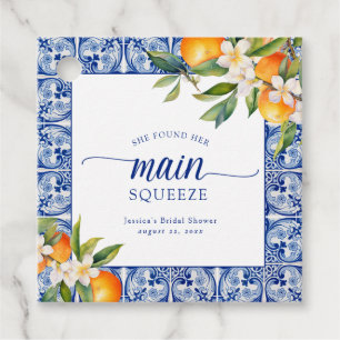 She Found Her Main Squeeze Oranges Bridal Shower Favor Tags
