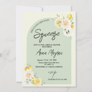 She Found Her Main Squeeze Roses Bridal Shower  Invitation