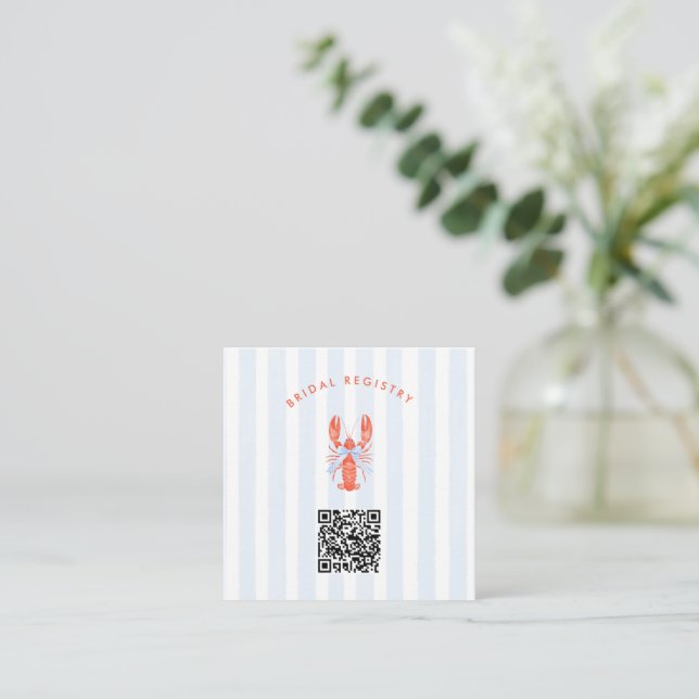 She Found Her Maine Squeeze Bridal Shower  Enclosure Card (Standing Front)