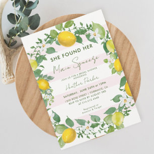 She Found Her Min Squeeze Citrus Bridal Shower Invitation