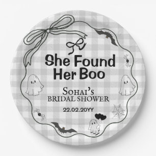 She Found Her Perfect Boo Bridal Shower Party Paper Plates