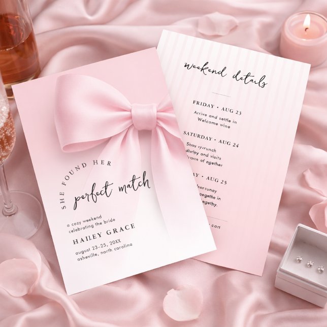 She Found Her Perfect Match Bachelorette Weekend Invitation (Creator Uploaded)