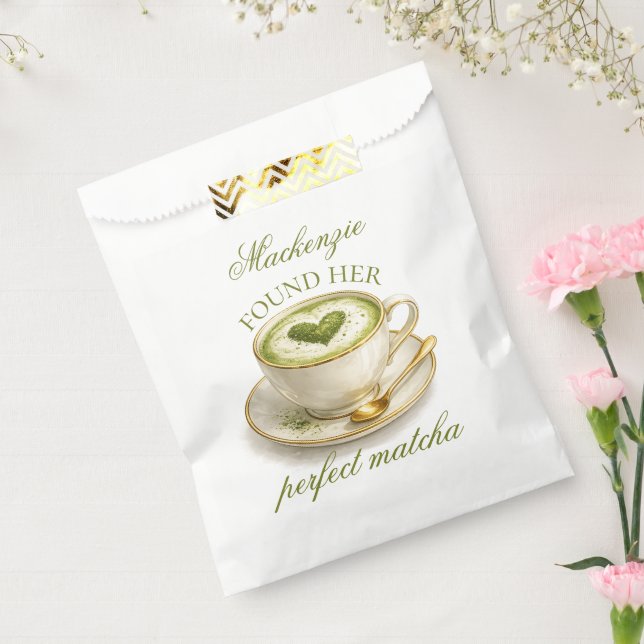 She Found Her Perfect Matcha Bridal Shower  Favor Bag (Sealed)