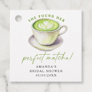 She found her perfect matcha Bridal shower Favor Tags