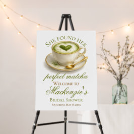 She Found Her Perfect Matcha Bridal Shower Foam Board