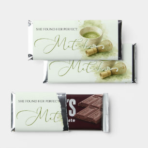 She Found Her Perfect Matcha Bridal Shower Hershey Bar Favors