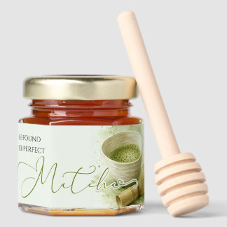 She Found Her Perfect Matcha Bridal Shower Honey Jar Favors