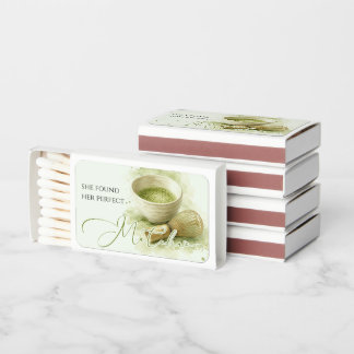 She Found Her Perfect Matcha Bridal Shower Matchboxes