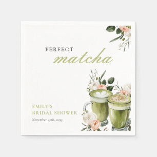She Found Her Perfect Matcha Bridal Shower Napkins