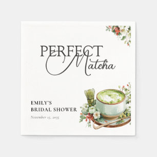 She Found Her Perfect Matcha Bridal Shower Napkins