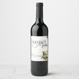She Found Her Perfect Matcha Bridal Shower Wine Label