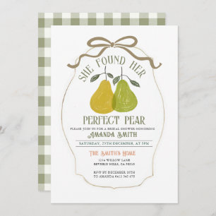 She Found Her Perfect Pear Bridal Shower Invitation