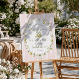 She Found Her Perfect Pear Bridal Shower Welcome Foam Board