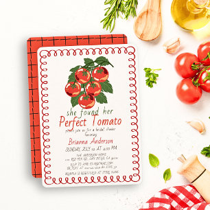 She found her Perfect Tomato Red Bridal Shower Invitation