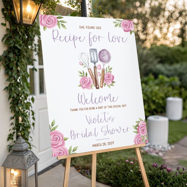 She Found her Recipe for Love! Shower Welcome Foam Board (Creator Uploaded)