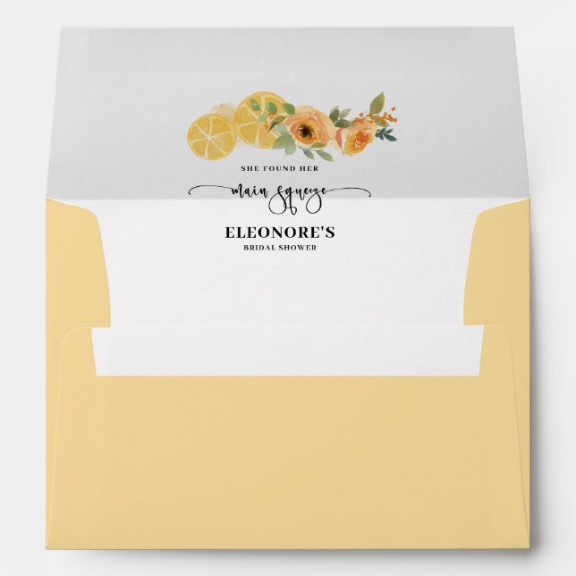 She Found her Squeeze Bridal Shower Envelope  (Back (Bottom))