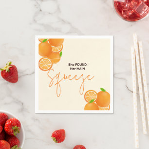 She Found Her Squeeze Bridal Shower Napkins