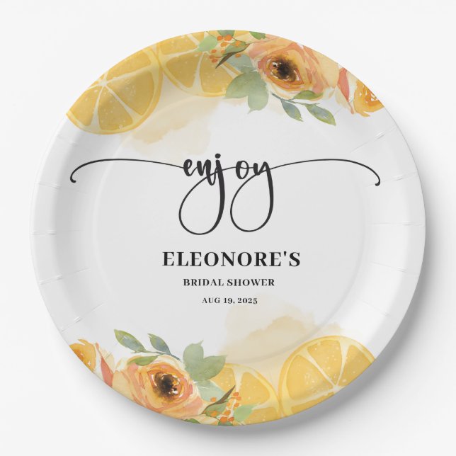 She Found her Squeeze Bridal Shower  Paper Plates (Front)