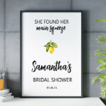 She found her squeeze Bridal Shower Welcome Sign<br><div class="desc">She found her squeeze Bridal Shower Welcome Sign
This bridal shower welcome bridal shower template combines two different fonts for more dynamic look.</div>