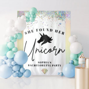 She Found Her Unicorn Bachelorette Party Backdrop