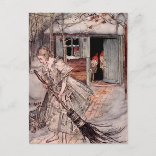 “She Found Ripe Strawberries” by Arthur Rackham Postcard