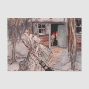 “She Found Ripe Strawberries” by Arthur Rackham Tissue Paper