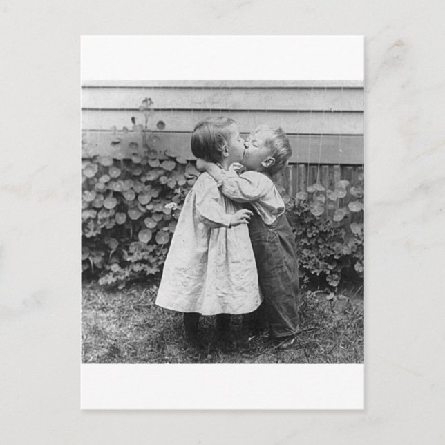 She gets the penny, He gets the kiss Postcard (Front)