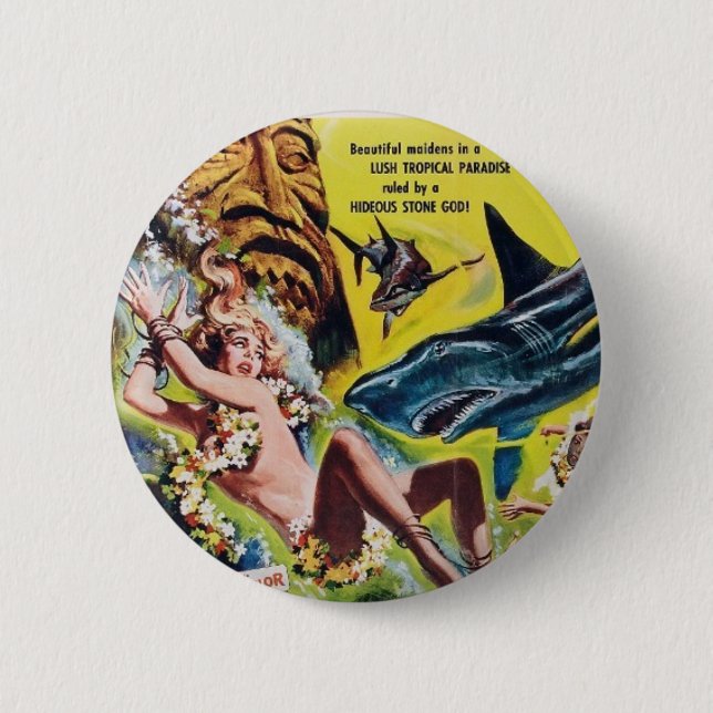 She gods of shark Reff movie button 2 (girl one) (Front)