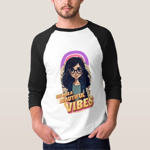 She has a beautiful vibe design T_Shirt