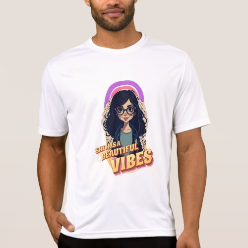 She has a beautiful vibe design T_Shirt