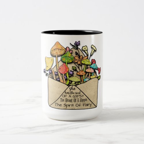 She Has The Soul Of A Gypsy Two_Tone Coffee Mug