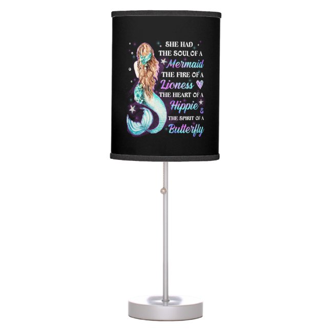 She Has The Soul Of A Mermaid Table Lamp (Front)