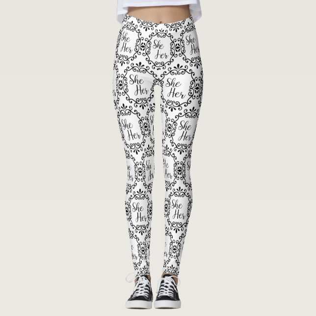She Her Fancy Frame Leggings (Front)