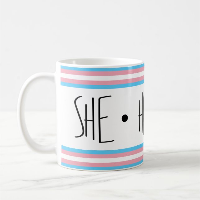 She/Her/Hers Pronouns Transgender Coffee Mug (Left)