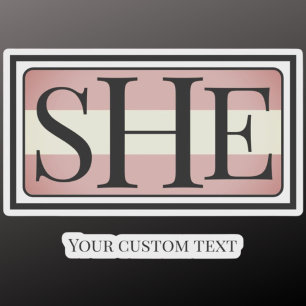 She her pronoun transwoman gender sticker