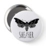 SHE/HER Pronouns Handdrawn Moth Insect Button