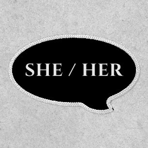 SHE HER PRONOUNS PATCH