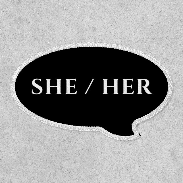 SHE HER PRONOUNS PATCH (Front)